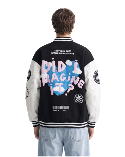 Did I Imagine It? Black Varsity Jacket