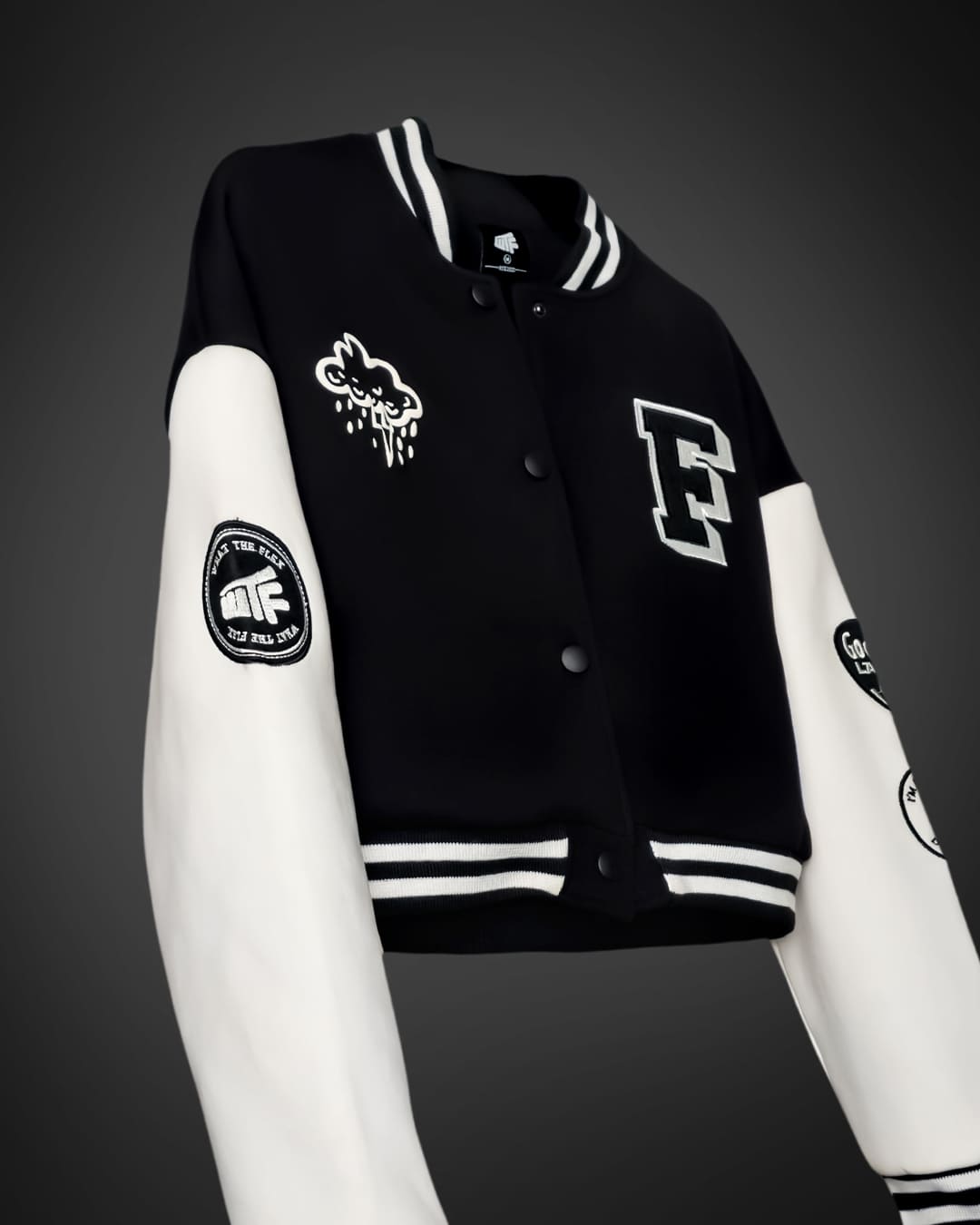 DID I IMAGINE IT? VARSITY JACKET (CROPPED)