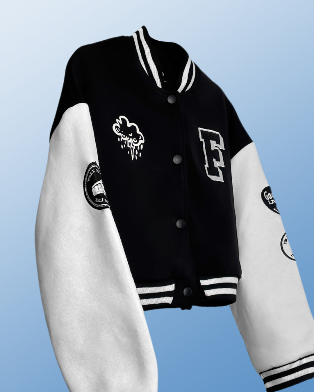 DID I IMAGINE IT? VARSITY JACKET (CROPPED)