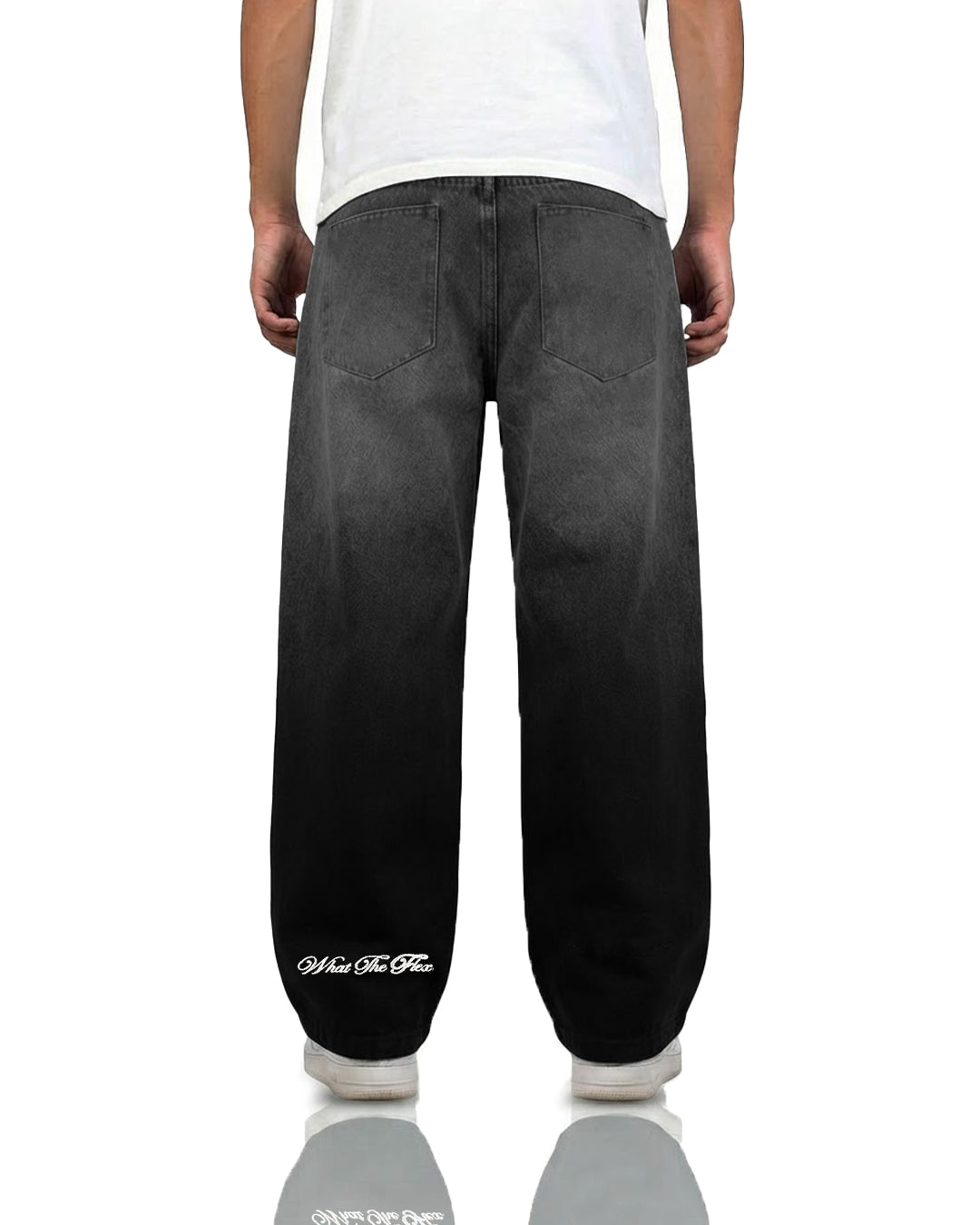 Black Dual Wash Baggy Jeans