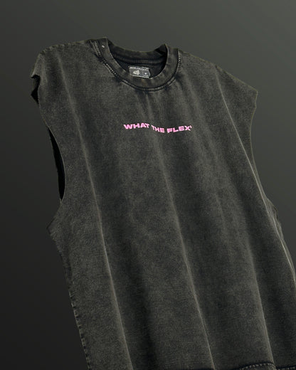 Everything Black Acid Wash Vest
