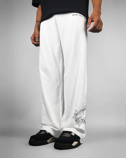 Barbed White Essential Cotton Pants