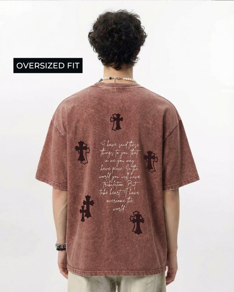 Fallen Fate Brown Acid Wash T-Shirt