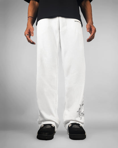 Barbed White Essential Cotton Pants