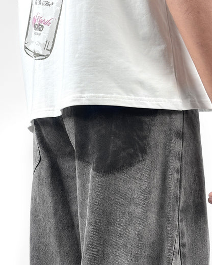 The Flex Symbol Grey Baggy Jeans