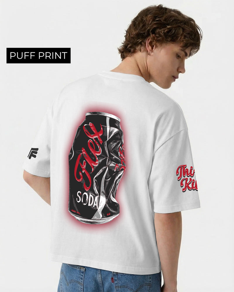 Flex Soda Boxy-Fit White T-Shirt
