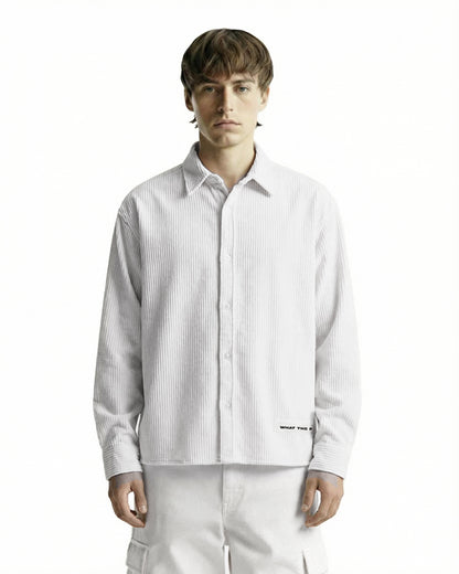 Flow State White Ribbed Shirt