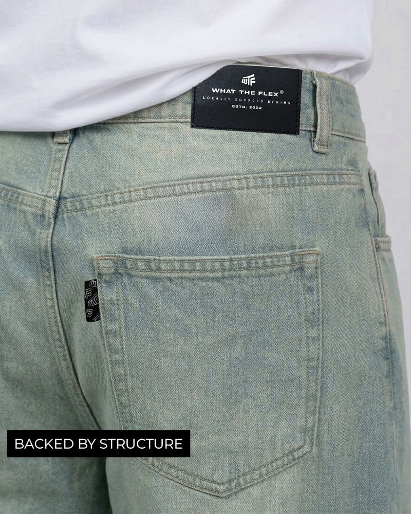 Frost Blue Baggy Denim Jeans