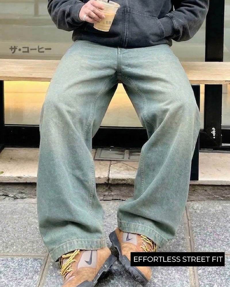 Frost Blue Baggy Denim Jeans