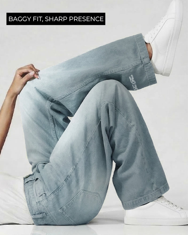 Frost Blue Baggy Jeans