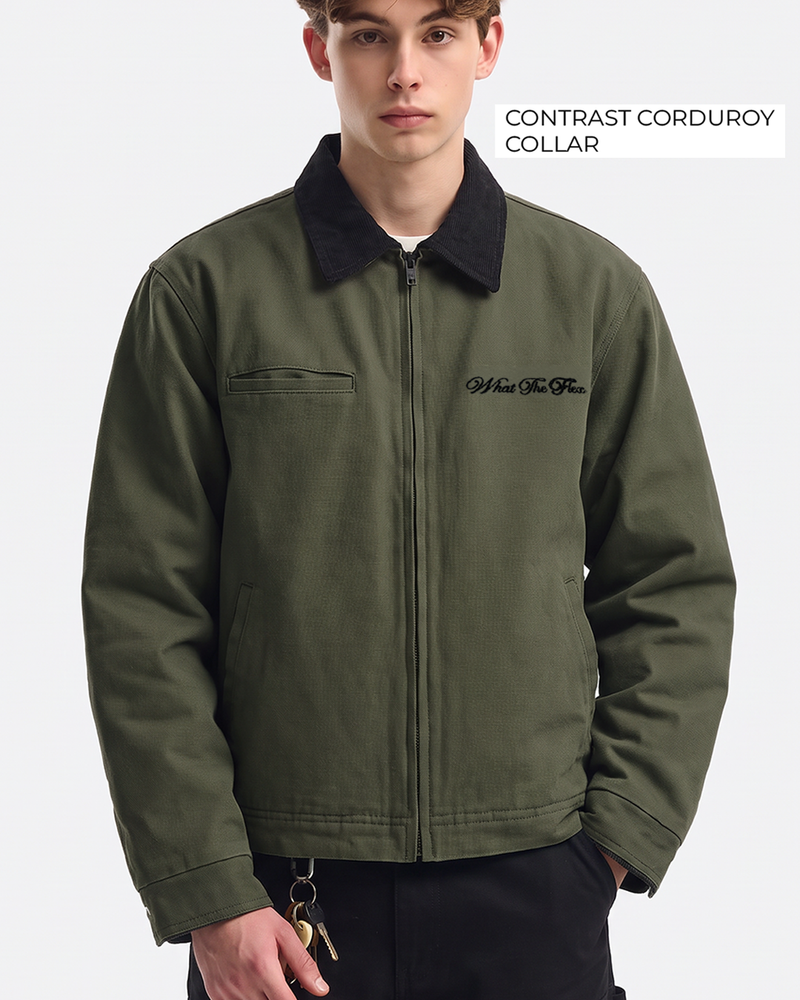Forest Olive Denim Cord Jacket