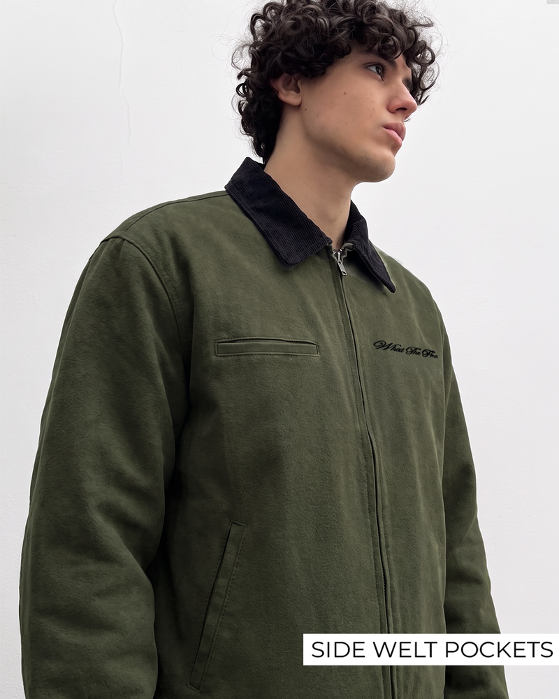 Forest Olive Denim Cord Jacket