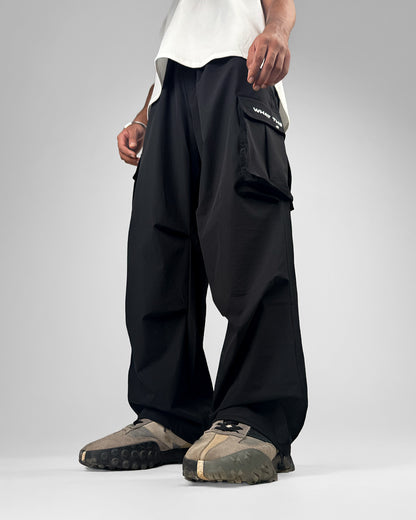 Black Freefall Parachute Pants