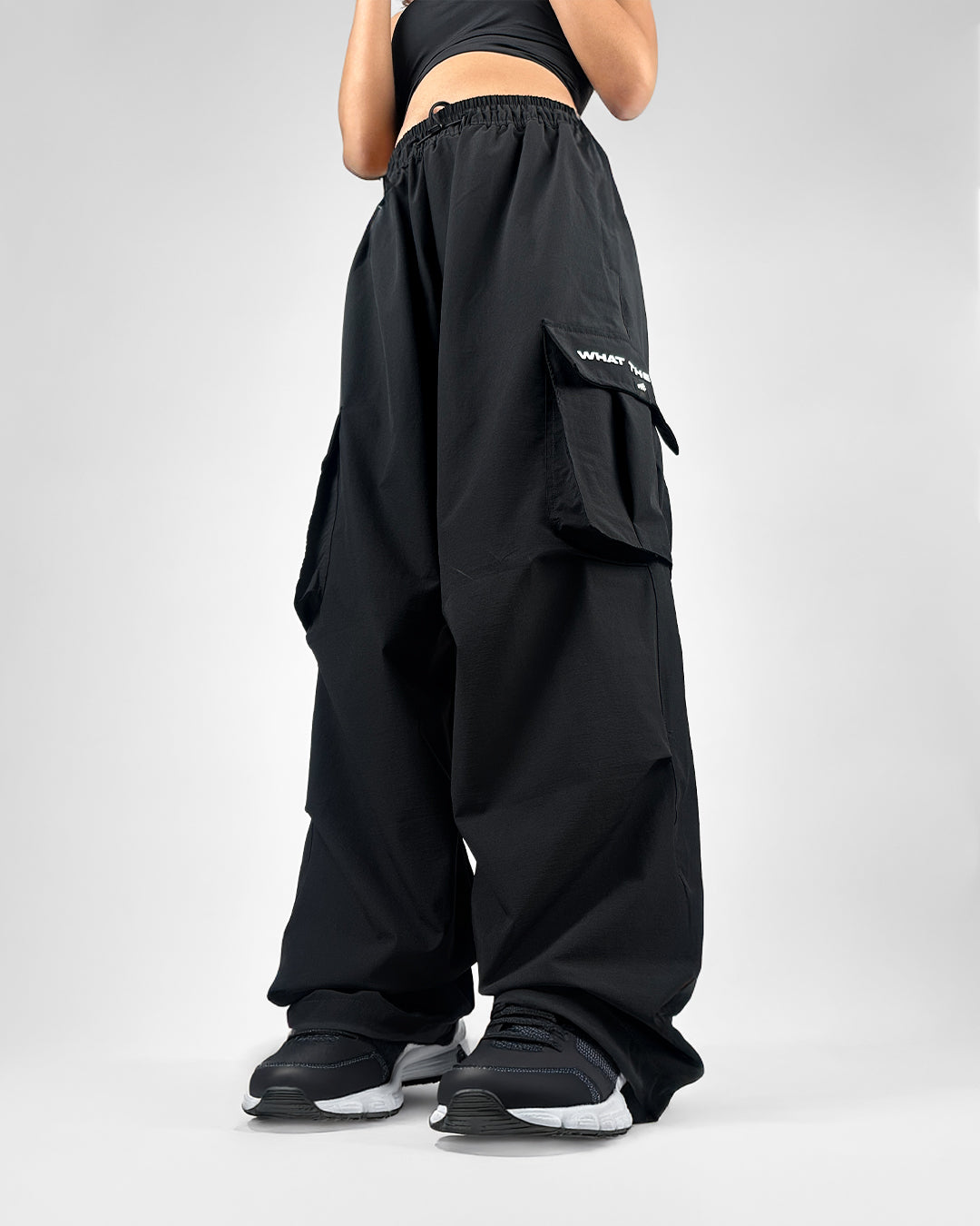 Black Freefall Parachute Pants