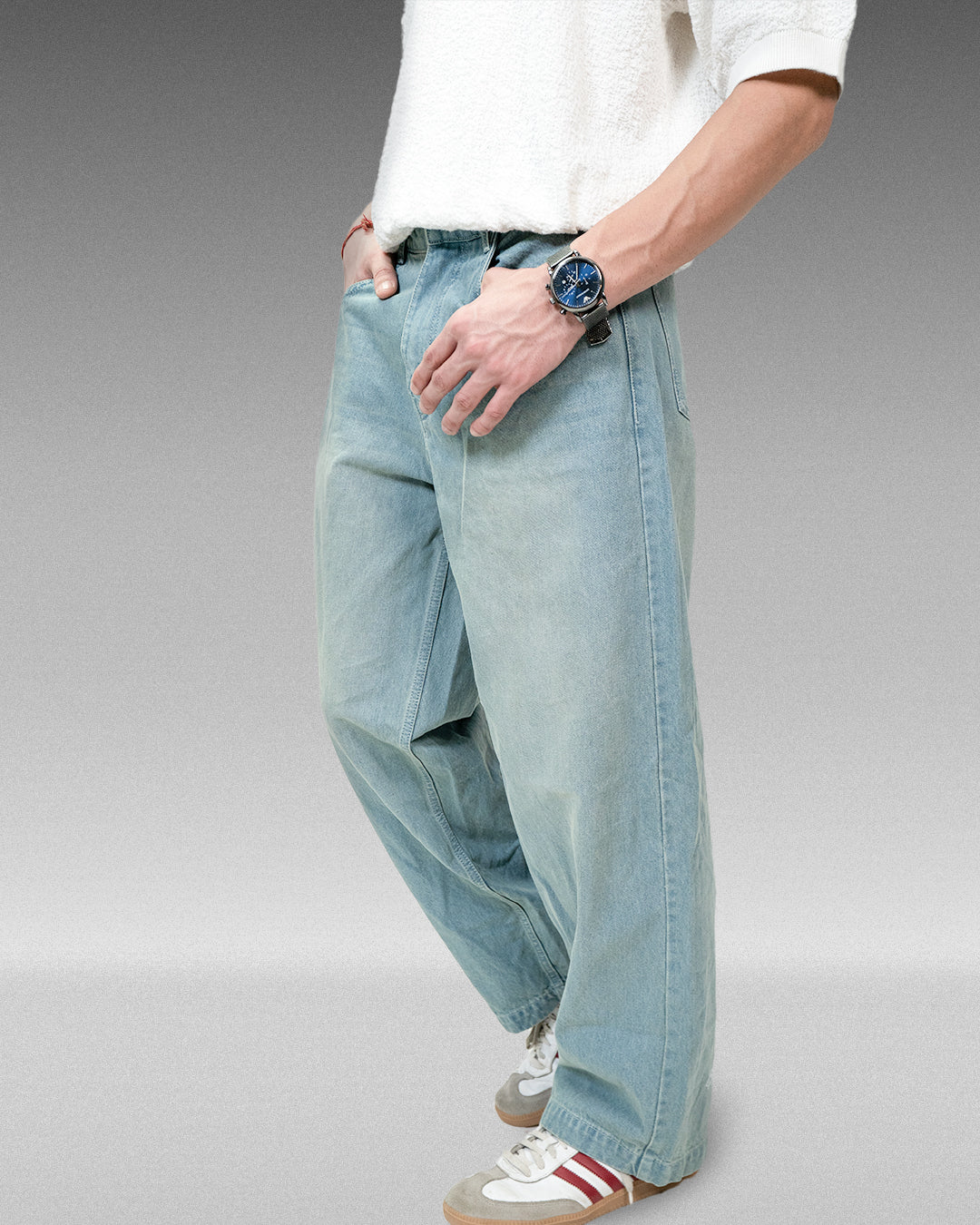 Frost Blue Baggy Jeans
