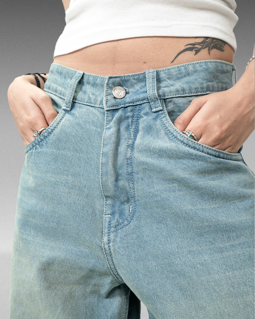 Frost Blue Baggy Jeans
