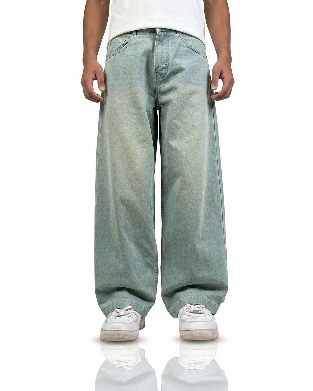 Frost Blue Baggy Denim Jeans