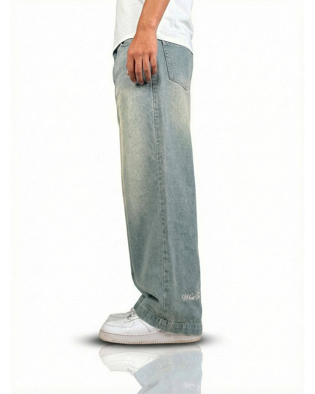 Frost Blue Baggy Denim Jeans