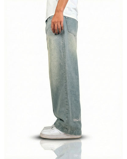 Frost Blue Baggy Denim Jeans