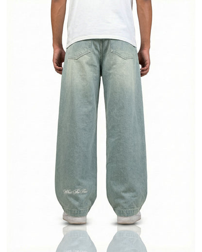 Frost Blue Baggy Denim Jeans
