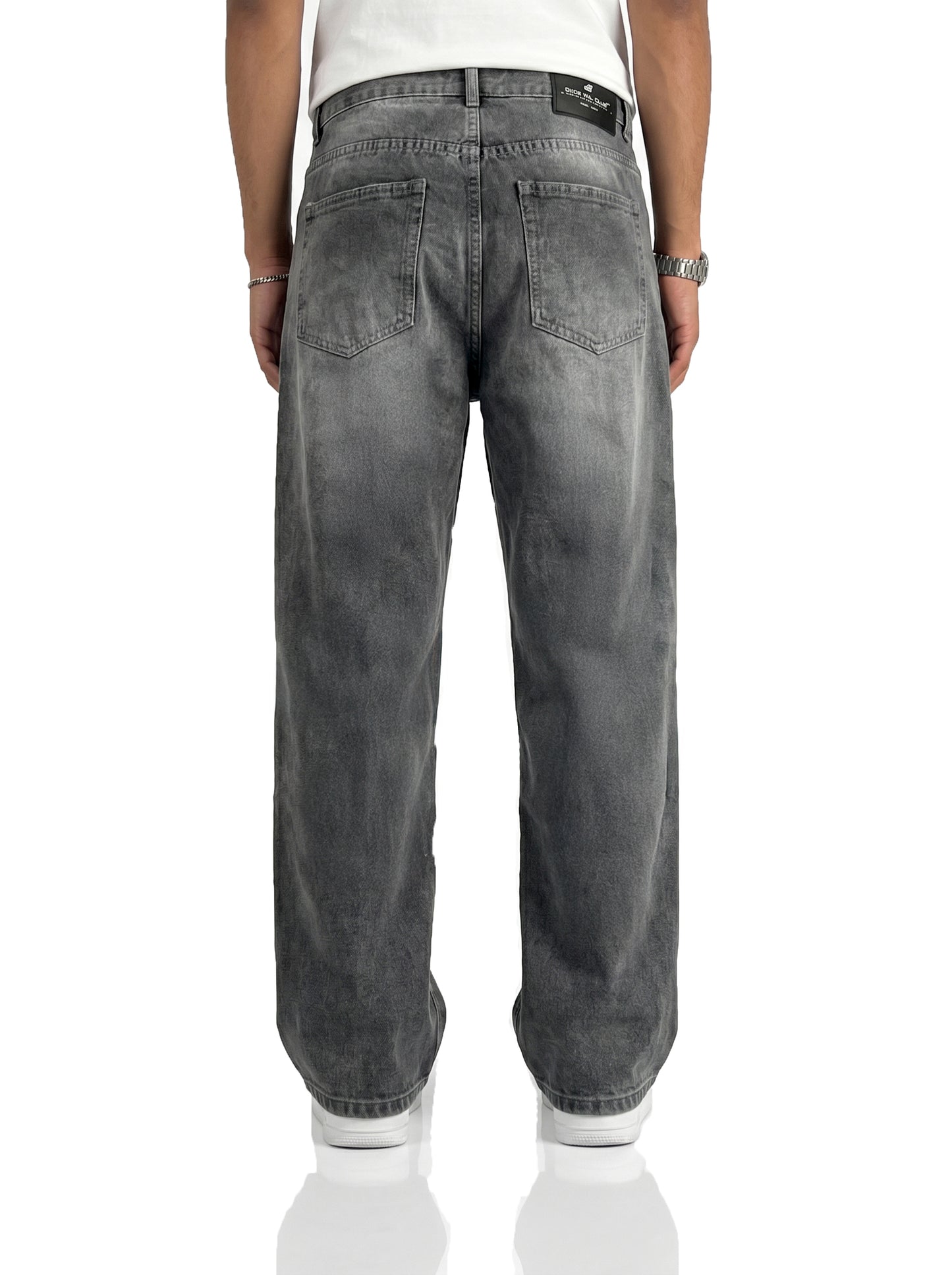 Ghost Grey Straight Cut Jeans