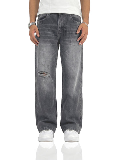 Ghost Grey Straight Cut Jeans