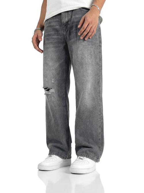 Ghost Grey Straight Cut Jeans
