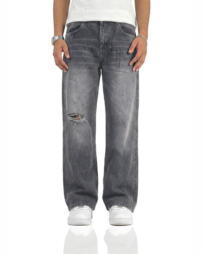 Ghost Grey Straight Cut Jeans