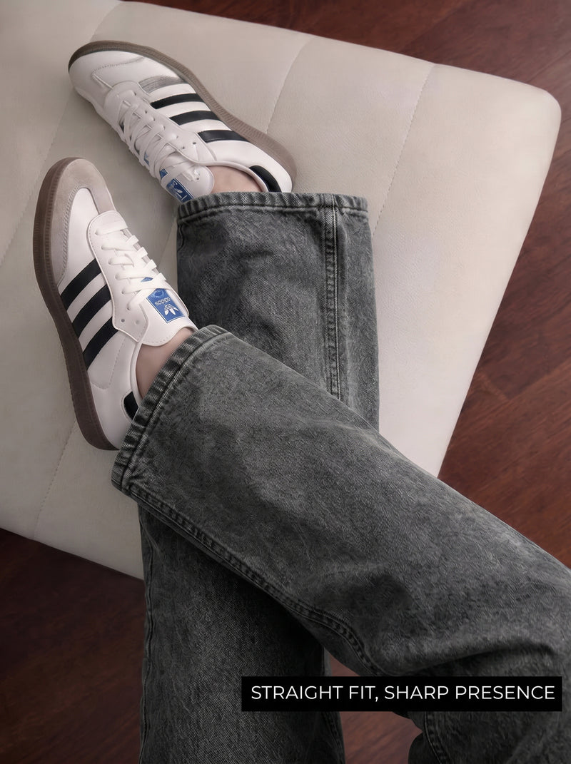 Ghost Grey Straight Cut Jeans