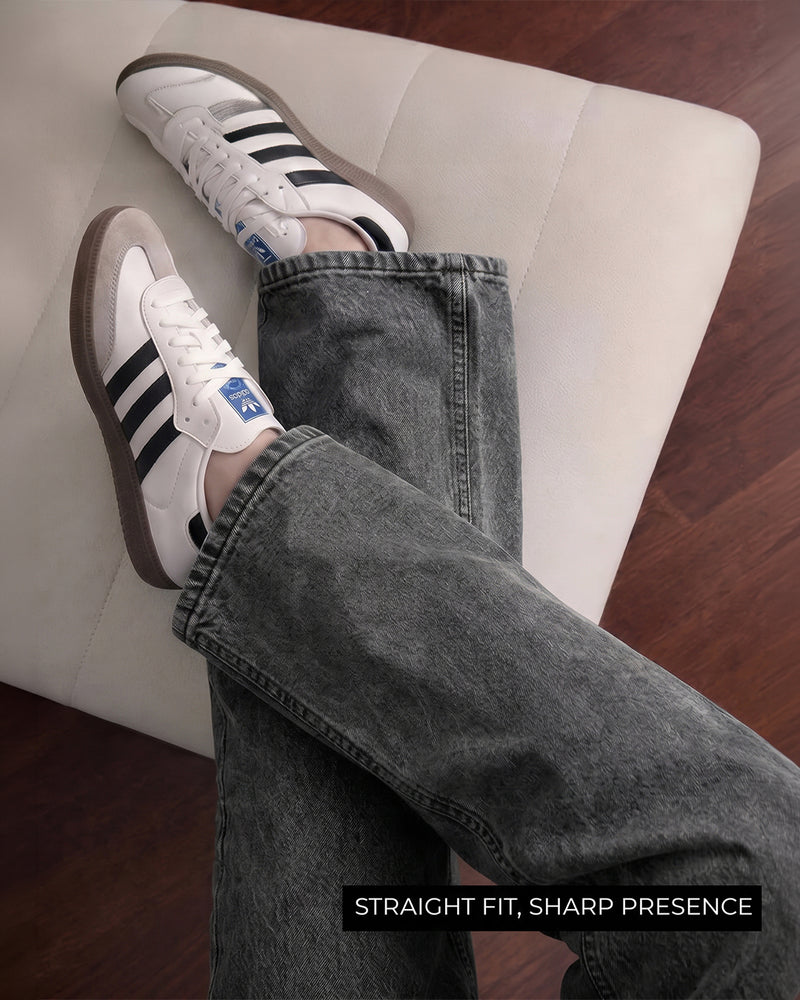 Ghost Grey Straight Cut Jeans