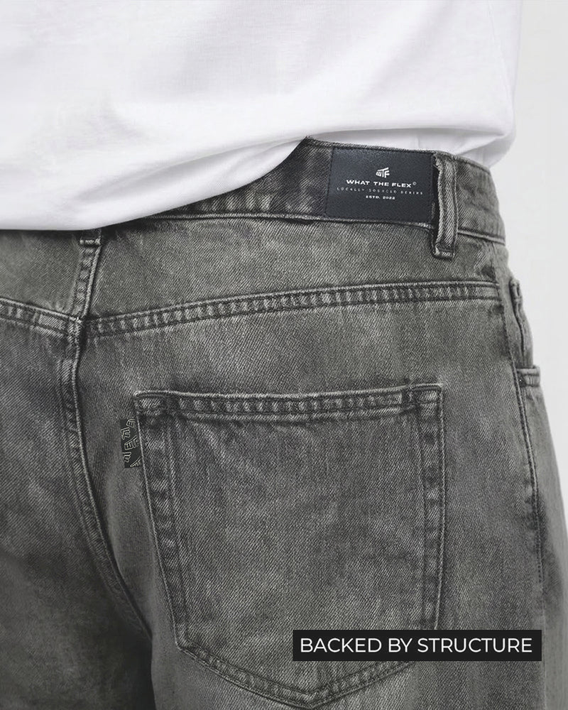 Ghost Grey Straight Cut Jeans