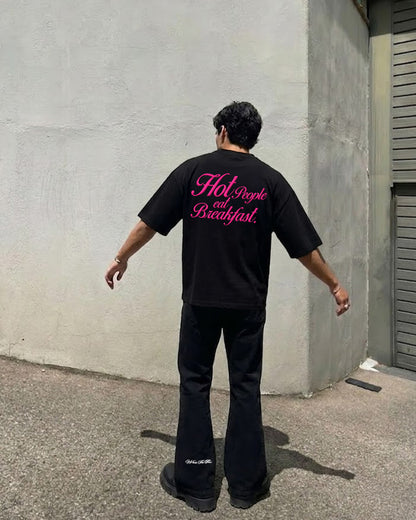 Goat Breakfast Black Heavyweight T-shirt