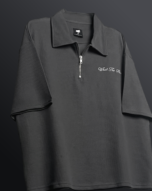 Grey Polo With Zip