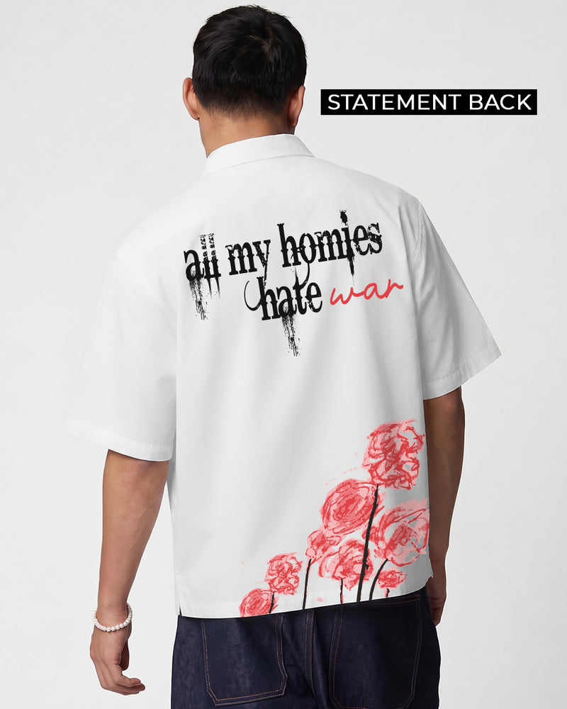 Hate War Half Sleeves Shirt
