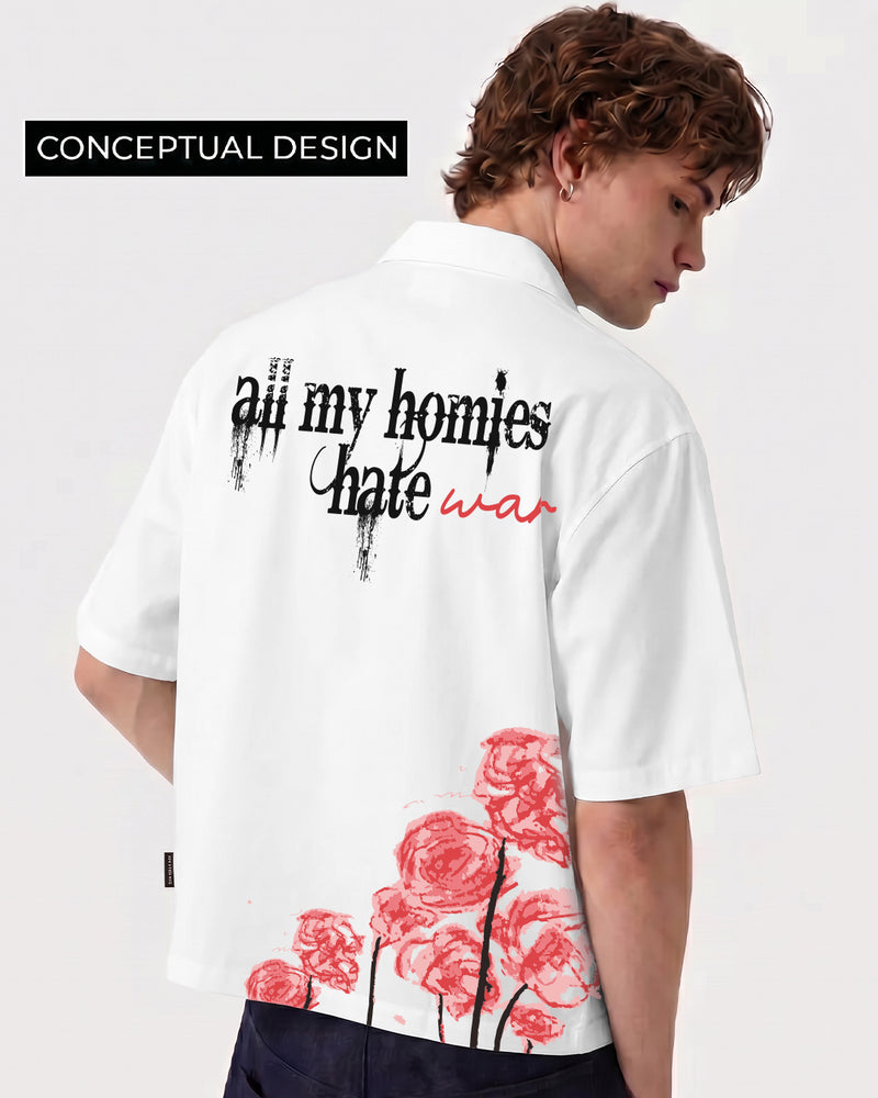 Hate War Half Sleeves Shirt