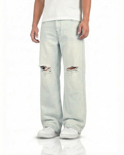 Ice Blue Rugged Jeans