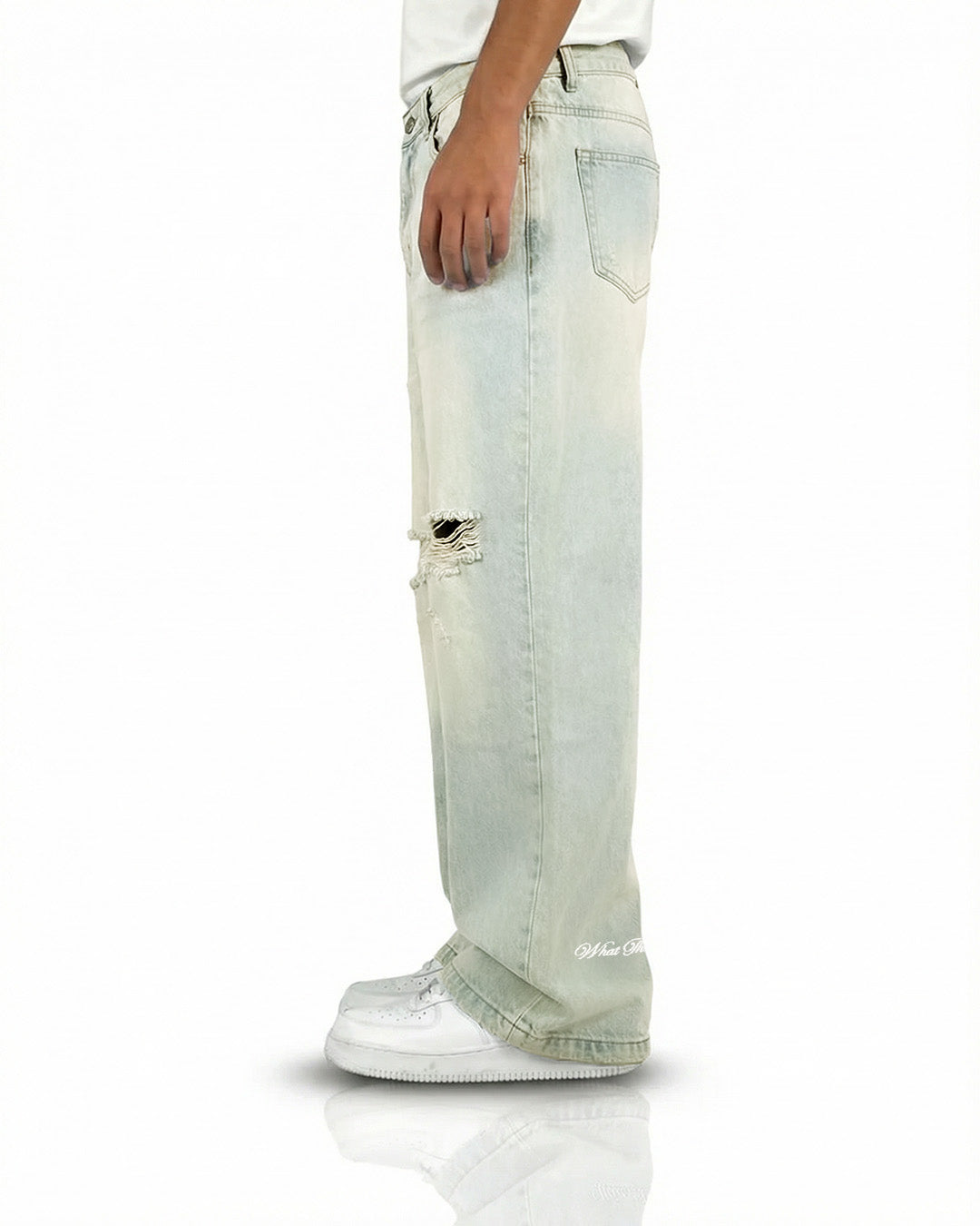 Ice Blue Rugged Jeans
