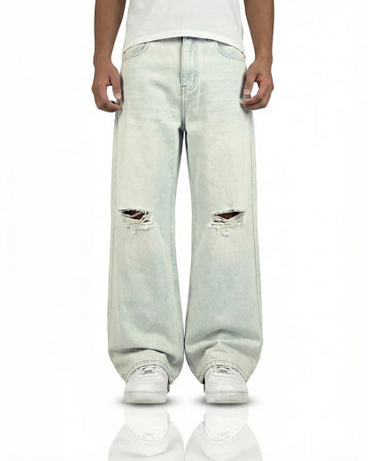 Ice Blue Rugged Jeans