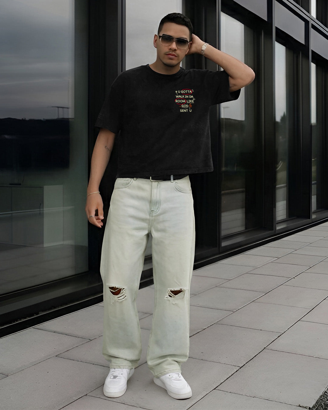 Ice Blue Rugged Jeans