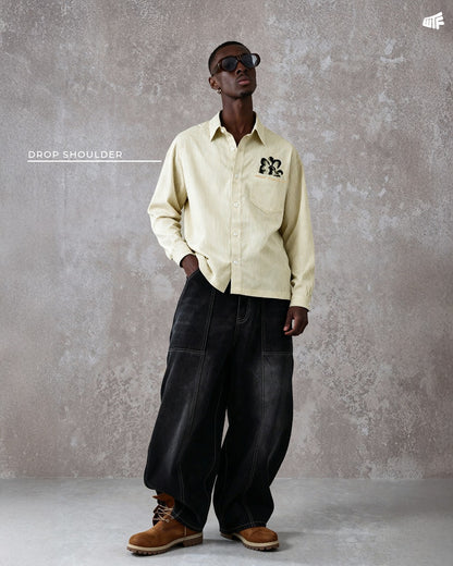 Peace Yellow Striped Shirt