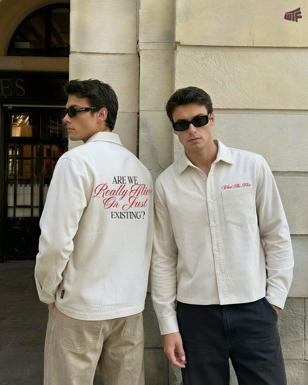 Alive Beige Striped Shirt