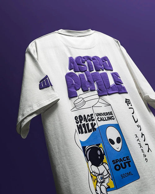 Space Milk Oversized T-Shirt - WHAT THE FLEX