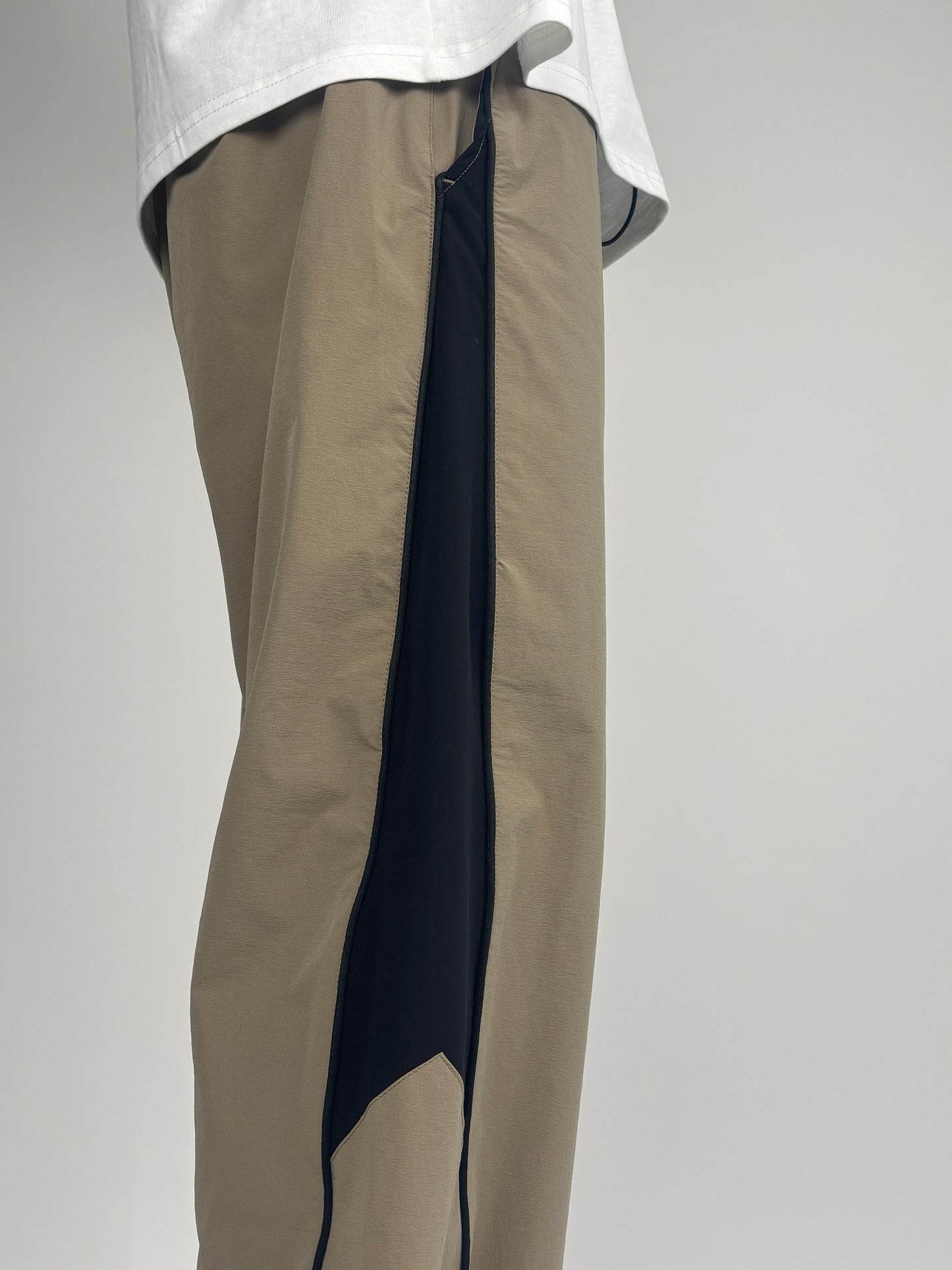 Beige Core Parachute Pants
