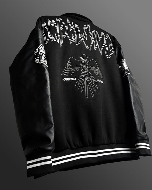 Impulsive Black Varsity Jacket