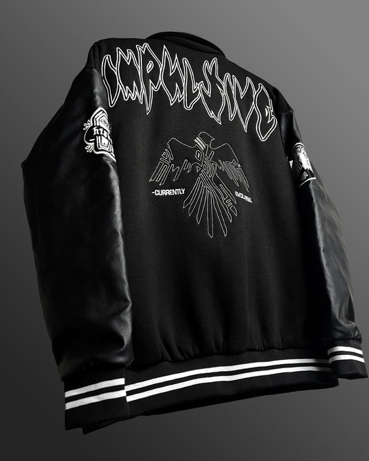 Impulsive Black Varsity Jacket