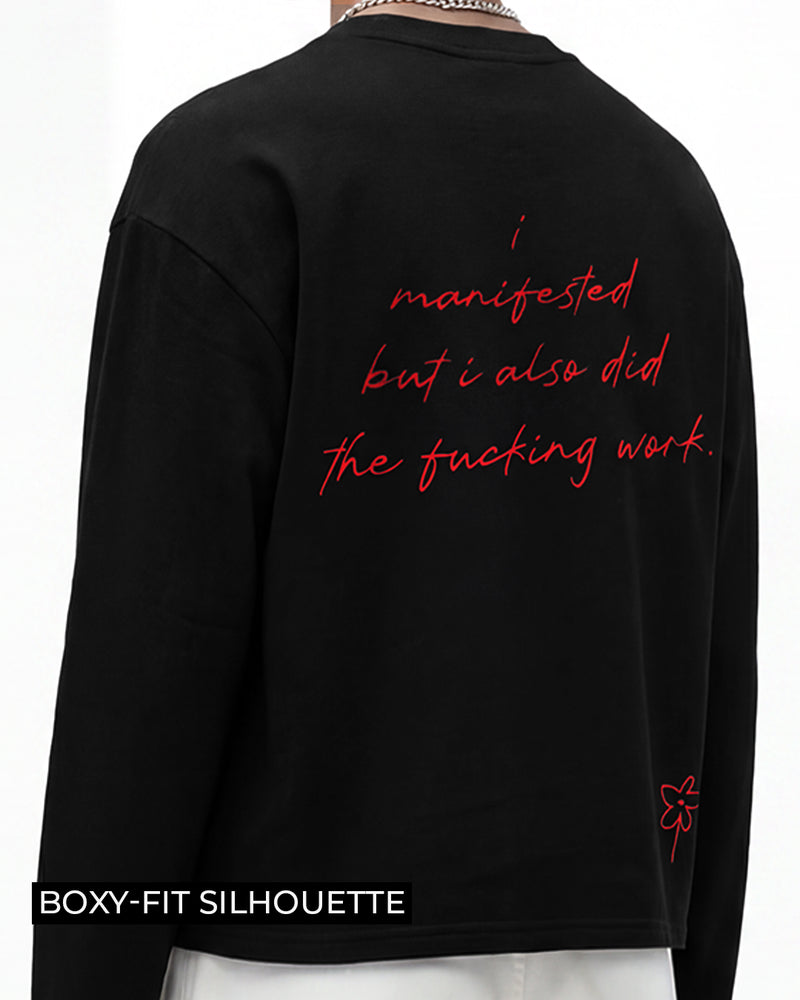 Manifested Full Sleeves Boxy-Fit T-shirt