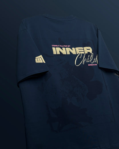 Inner Child Dark Blue Heavyweight Oversized T-shirt