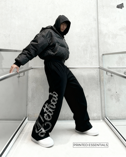 Lethal Black Essential Cotton Pants