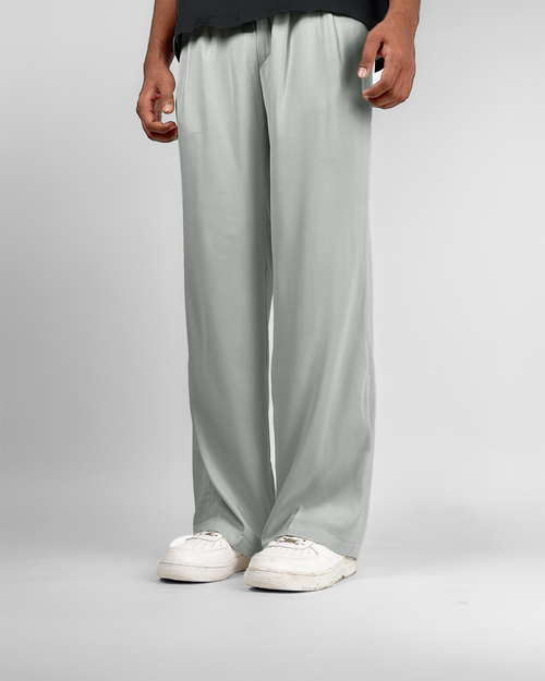 Light Grey Classic Korean Pants