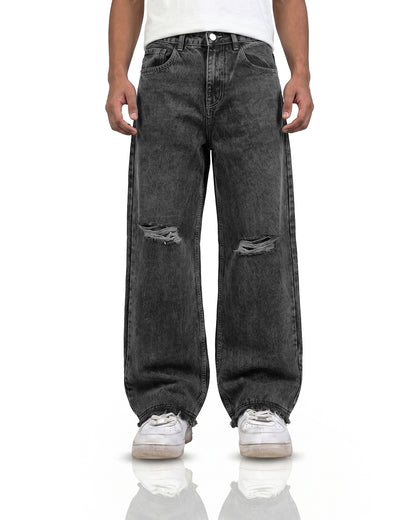 Lost Black Rugged Baggy Jeans